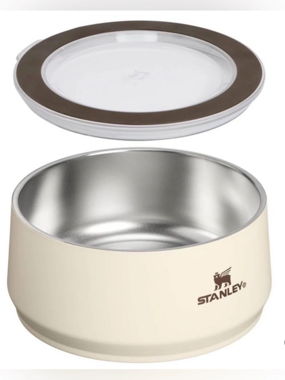 NWT Stanley 6 Cup Cream Western Travel Pet Bowl Stainless Steel
